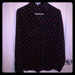 Express porto fino polka dot blouse